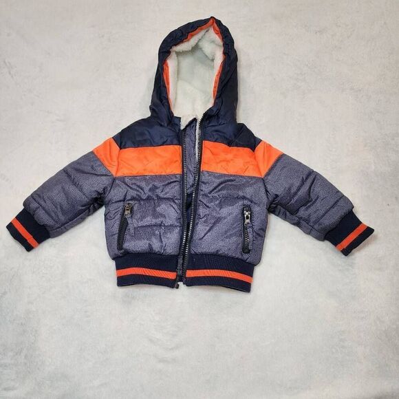 Rothschild Baby Boys Colorblock Bomber, Navy Melange, 6/9 months - Picture 1 of 6